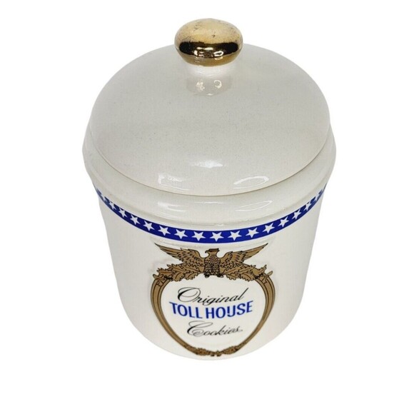 Nestle Original Toll House Cookies Full Original Recipe Ceramic Eagle Cookie Jar - Picture 8 of 13